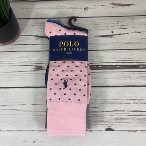Polo Ralph Lauren 3-pack Dress Socks Polka Dot